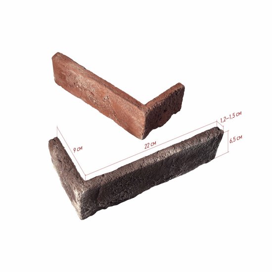 Искусственный камень угловой White Hills Лондон Брик микс (32 шт.=2,46 пог.м)