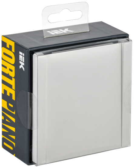 Розетка встраиваемая IEK Forte&Piano с заземлением с крышкой и шторками цвет белый