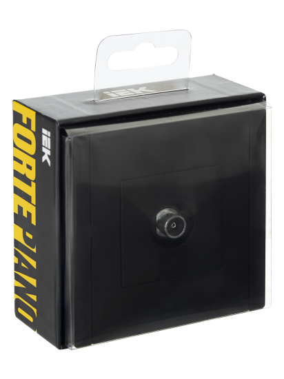 Розетка встраиваемая телевизионная IEK Forte&Piano цвет черный