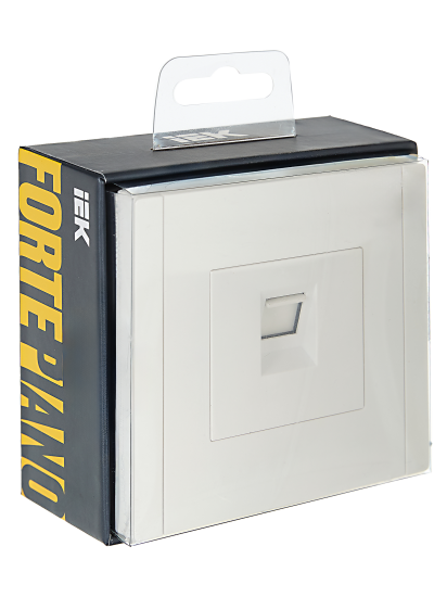 Розетка встраиваемая IEK Forte&Piano RJ45 cat 5е цвет белый