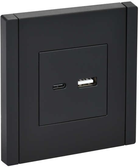 Розетка встраиваемая USB IEK Forte&Piano цвет черный