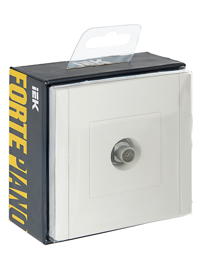 Розетка встраиваемая телевизионная IEK Forte&Piano цвет белый