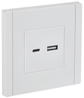 Розетка встраиваемая USB IEK Forte&Piano цвет белый