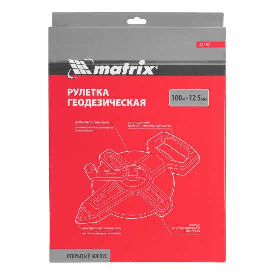 Рулетка Matrix 31432 100 м x 12.5 мм