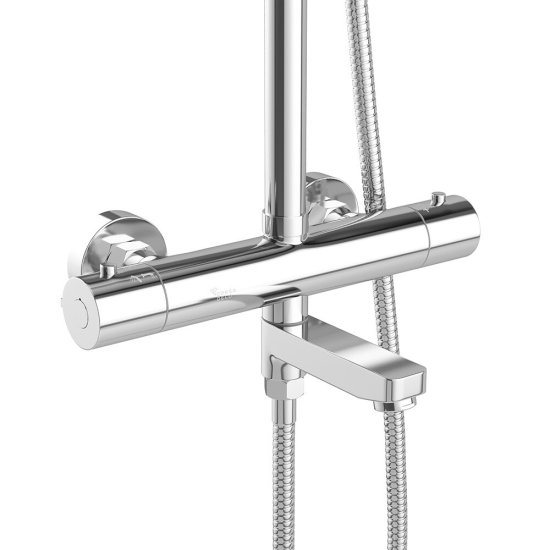 Душевая система Corsa Deco Thermo с верхним душем с лейкой с термостатом хром (SSFT02-300QQ)