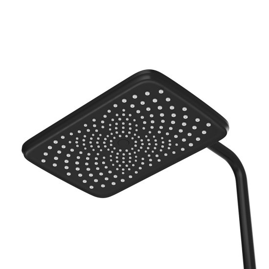 Душевая система Corsa Deco Thermo с верхним душем с лейкой с термостатом черная (SSFT02-300QQB)