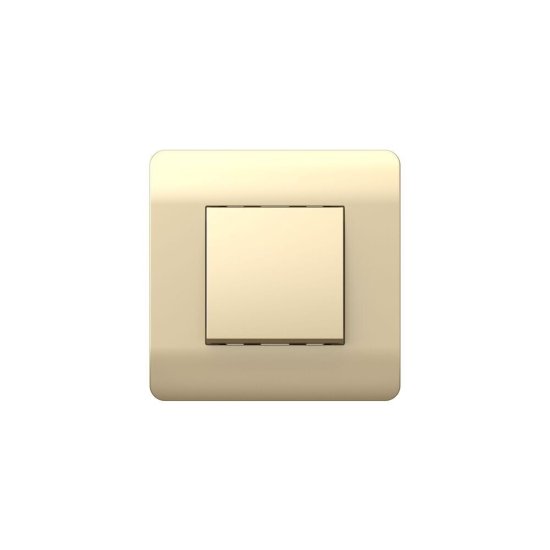 Переключатель Chint NEW3-E одноклавишный встраиваемый шампань (431382)