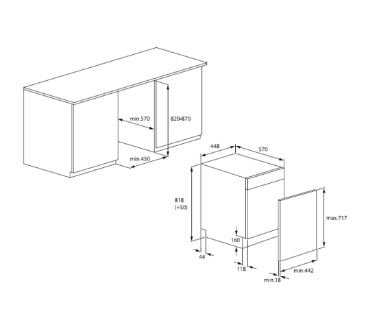 Встраиваемая посудомоечная машина Hotpoint HIS 2D86 W 45 см 6 программ цвет белый