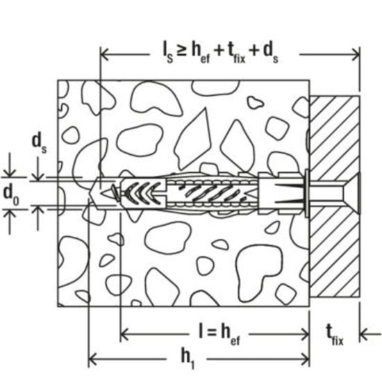 Дюбель универсальный Fischer UX 6x35 мм нейлон с буртом (100 шт.)