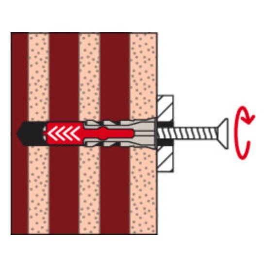 Дюбель универсальный Fischer DuoPower 6x50 мм нейлон с шурупом (50 шт.)