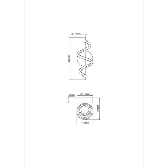 Бра Freya Helix светодиодное 13 Вт 230 В белое 4000К IP20 (FR6097WL-L12W)