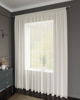 Тюль на ленте Фентези макраме 250x260 см цвет кремовый