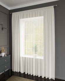 Тюль на ленте Фентези макраме 250x260 см цвет кремовый