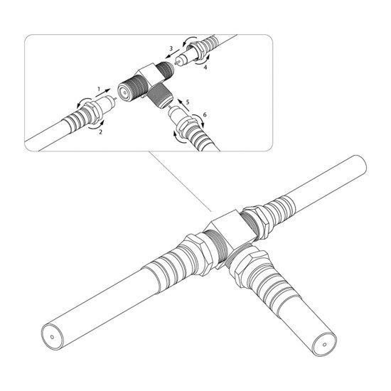 Соединительный ТВ-кабель Rexant 3-гнезда F