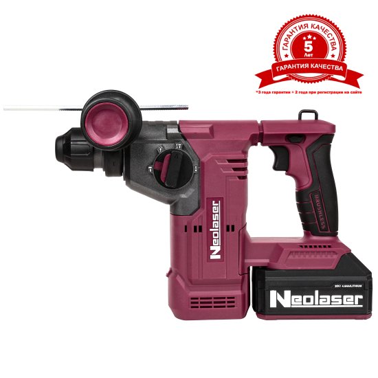 Перфоратор аккумуляторный SDS-plus Neolaser NRH-204, 20 В 4 Ач, 3.7 Дж