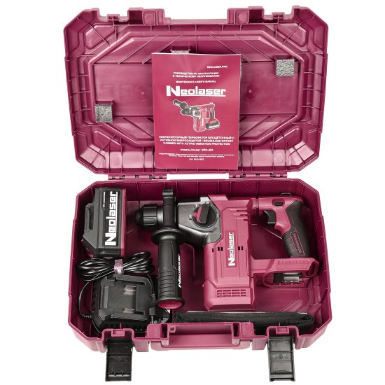 Перфоратор аккумуляторный SDS-plus Neolaser NRH-204, 20 В 4 Ач, 3.7 Дж