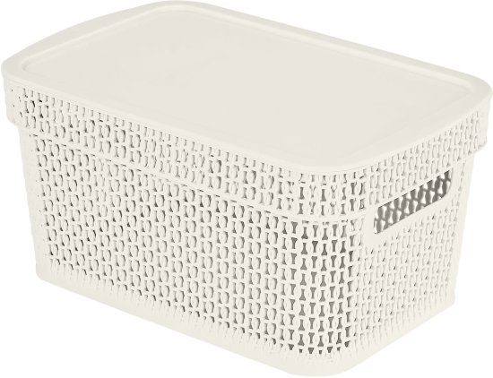 Корзина для хранения Плес 5л прямоугольная цвет белый