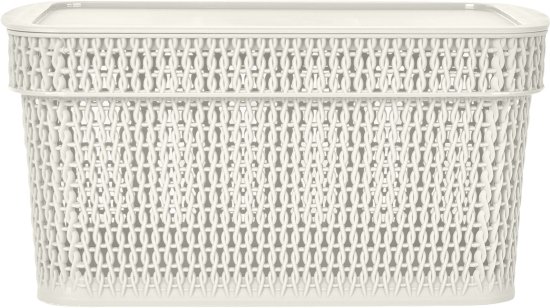 Корзина для хранения Плес 5л прямоугольная цвет белый