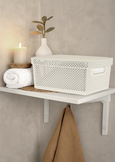 Корзина для хранения Плес 11л прямоугольная цвет белый