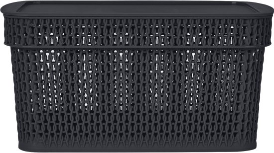 Корзина для хранения Плес 5л прямоугольная цвет серый