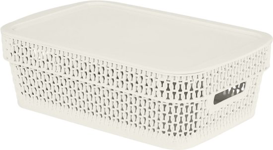 Корзина для хранения Плес 3л прямоугольная цвет белый