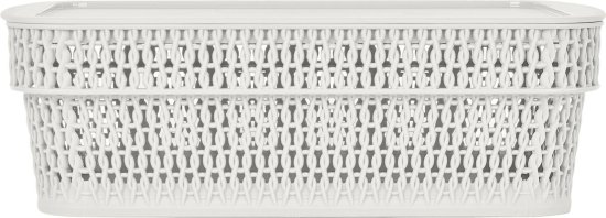 Корзина для хранения Плес 3л прямоугольная цвет белый