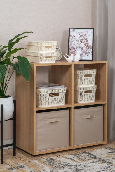 Корзина для хранения Плес 3л прямоугольная цвет белый