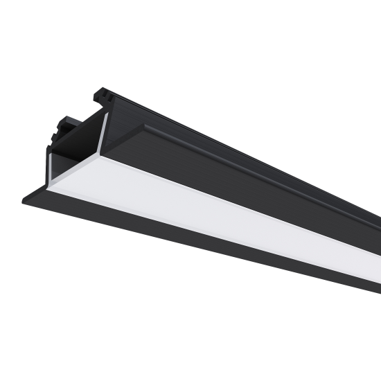 Профиль угловой Apeyron для светодиодной ленты алюминиевый 10 мм 2 м накладной цвет черный