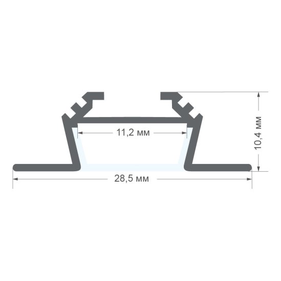 Профиль угловой Apeyron для светодиодной ленты алюминиевый 10 мм 2 м накладной цвет черный