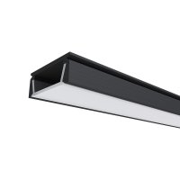 Профиль П-образный Apeyron для светодиодной ленты алюминиевый 10 мм 1 м накладной цвет черный