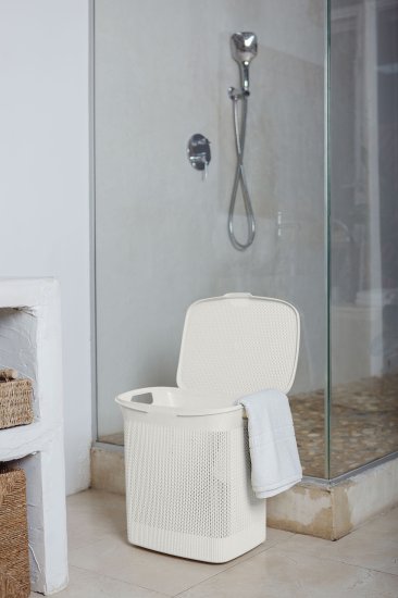 Корзина для белья Плес 35л прямоугольная цвет белый