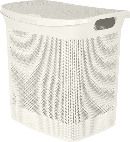 Корзина для белья Плес 35л прямоугольная цвет белый