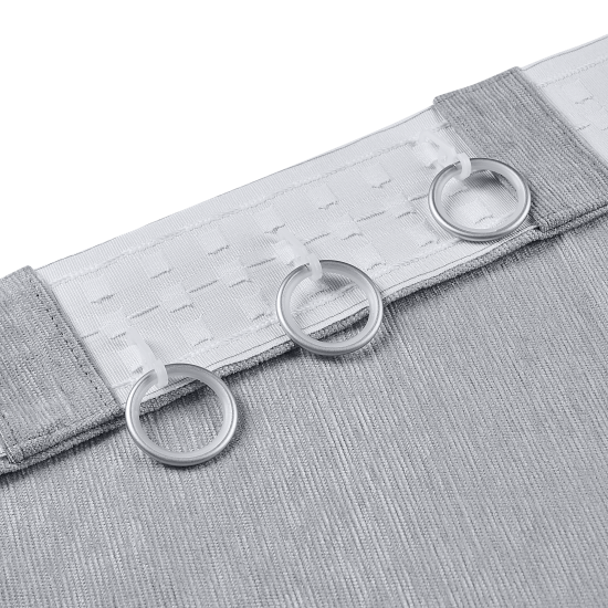 Штора на ленте со скрытыми петлями блэкаут KREAFORTA Auriane 200x280 см цвет серый