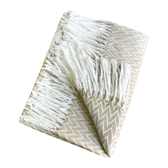 Плед Валенсия 140x200 см цвет бежевый