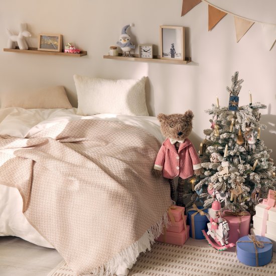 Плед Валенсия 140x200 см цвет бежевый