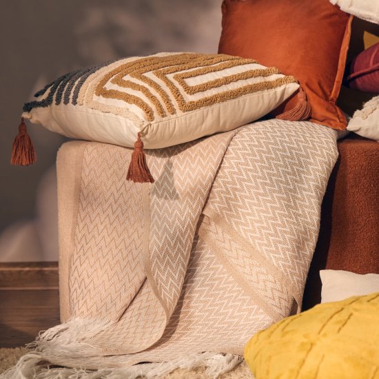 Плед Валенсия 140x200 см цвет бежевый