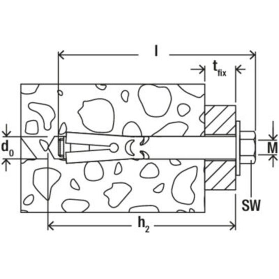 Анкер втулочный Fischer FSA 10х65 мм для бетона с болтом (20 шт.)
