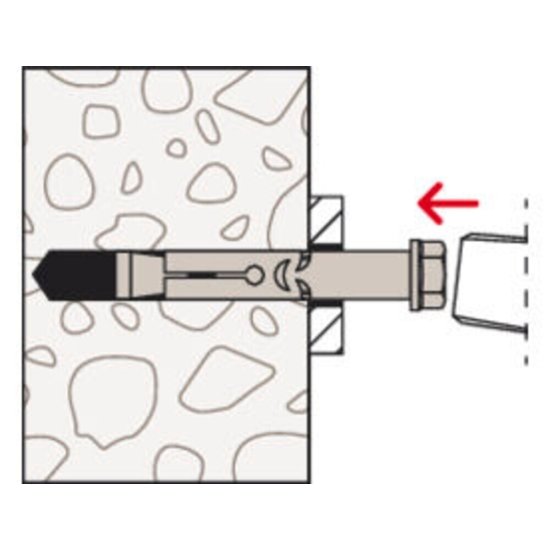 Анкер втулочный Fischer FSA 10х65 мм для бетона с болтом (20 шт.)