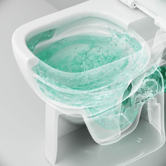 Унитаз-компакт AM.PM Aqua Spin Moxie безободковый двойной смыв