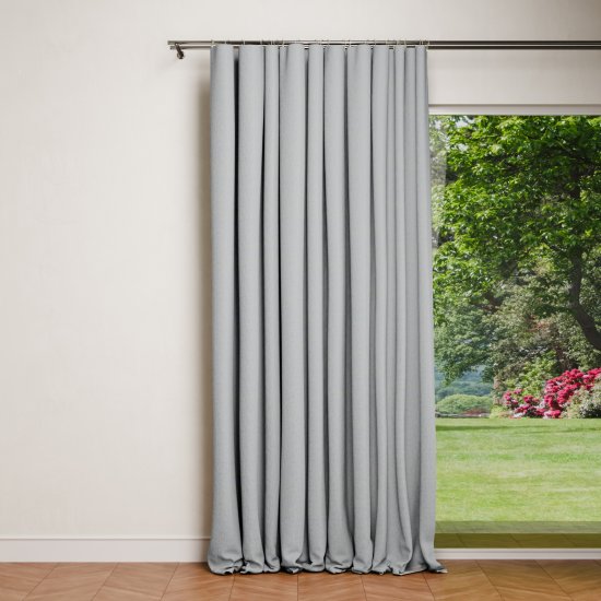 Штора на ленте Горжель 200x280 см цвет серебро