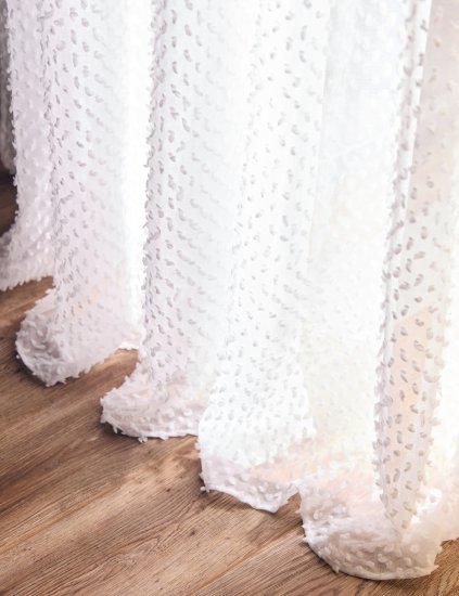 Тюль на ленте Miamoza Снежок 300x280 см цвет белый