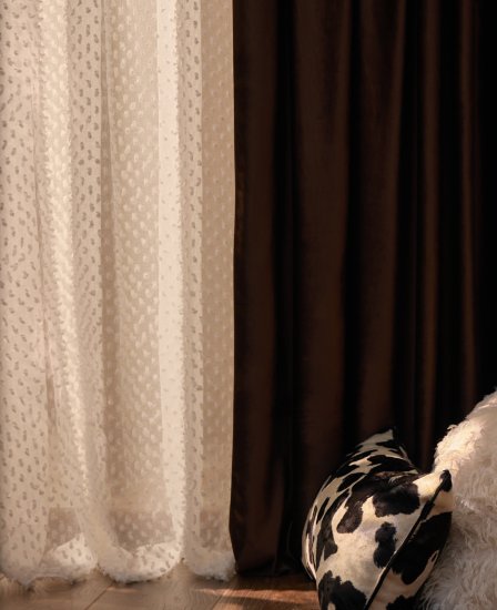 Тюль на ленте Miamoza Снежок 300x280 см цвет белый