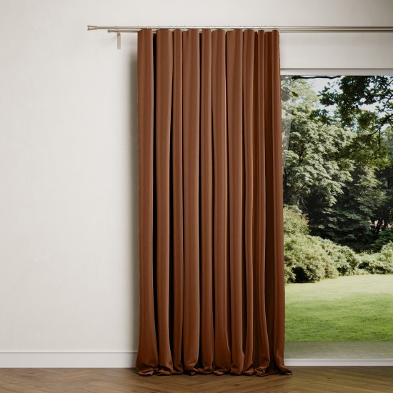 Штора на ленте Miamoza Silky 200x280 см цвет терракотовый