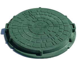 Полимерно-композитный люк 770x70x35 мм зеленый