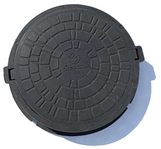 Люк полимерно-композитный тяжелый 760/110/60 мм 15 т (черный)