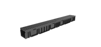 Лоток пластиковый SteePlain DN100 H100 с решеткой стальной