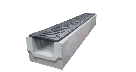 Лоток бетонный с чугунными решетками ВЧ40