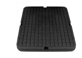 Люк квадратный полимерно песчаный тип КВ42 (черный, зеленый, коричневый)