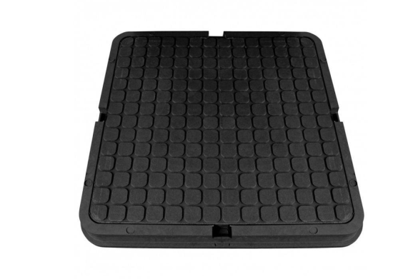 Люк квадратный полимерно песчаный тип КВ42 (черный, зеленый, коричневый)