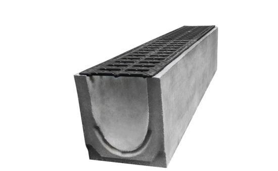 Лоток бетонный AZI.150 DN150 h240 (C250) с чугунными решетками ВЧ40